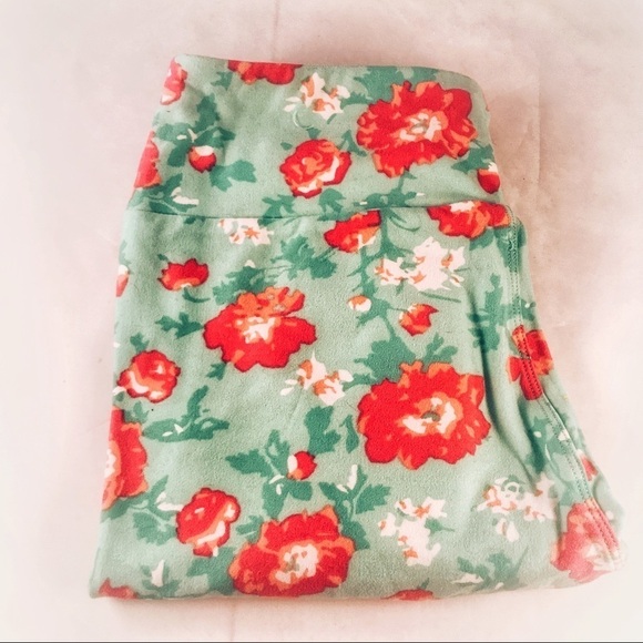 EUC Floral LuLaRoe Leggings- One Size - Picture 4 of 4